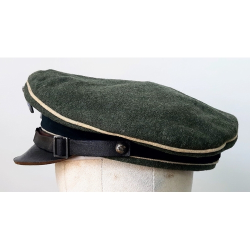 91 - WW2 German Waffen SS Nco’s Field Crasher Visor Cap from a Panzer Unit