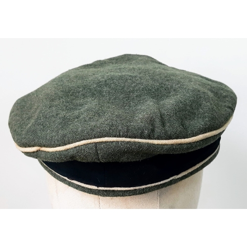 91 - WW2 German Waffen SS Nco’s Field Crasher Visor Cap from a Panzer Unit