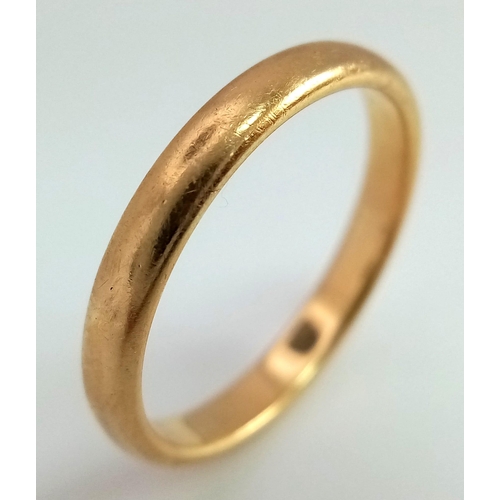 232 - An 18K Yellow Gold Tiffany and Co. Band Ring. Size Q. 3.65g.
Ref: 13947