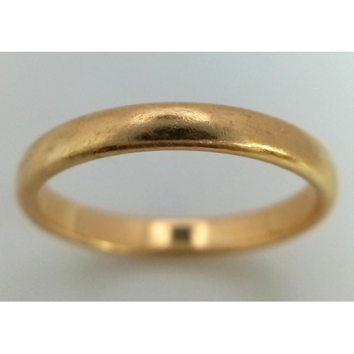 232 - An 18K Yellow Gold Tiffany and Co. Band Ring. Size Q. 3.65g.
Ref: 13947