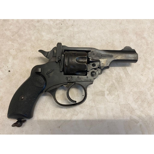 255 - A Deactivated Webley and Scott Mark IV Revolver. This snub nose gun has a moving hammer, trigger and... 