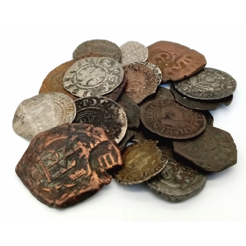 38 - An Intriguing Collection of Twenty 16/17th Century Coins. Please see photos for finer details and co... 