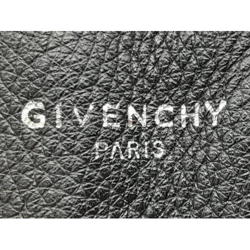 115 - A Givenchy Black Grained Leather Nightingale Shoulder Bag. Come with a detachable shoulder strap. Si... 