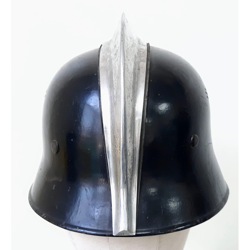 299 - WW2 WWII German M34 Double Decal Feuerschutzpolizei (Fire Protection Police) Helmet