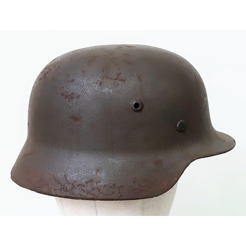 98 - WW2 German M35 Luftwaffe Helmet. Found in a junk shop in Normandy France.