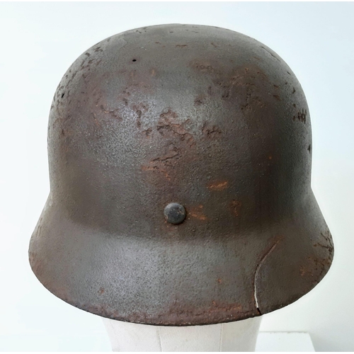 98 - WW2 German M35 Luftwaffe Helmet. Found in a junk shop in Normandy France.