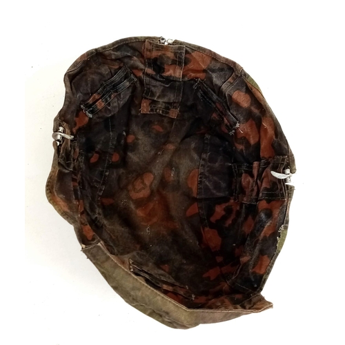 306 - WW2 German Reversible German Helmet Cover with 1 broken clasp.