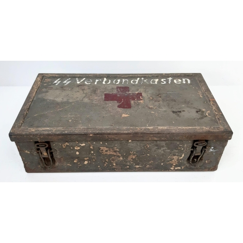 313 - WW2 Waffen SS First Aid Tin Dated 1939 with contents.