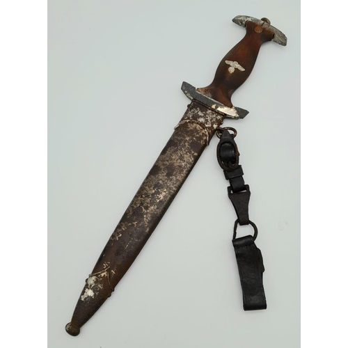 84 - 80. 3 rd Reich S.A Dagger & Hanger Rzm M7/91 for the maker: Carl Spitzer, Malsch. This dagger was fo... 