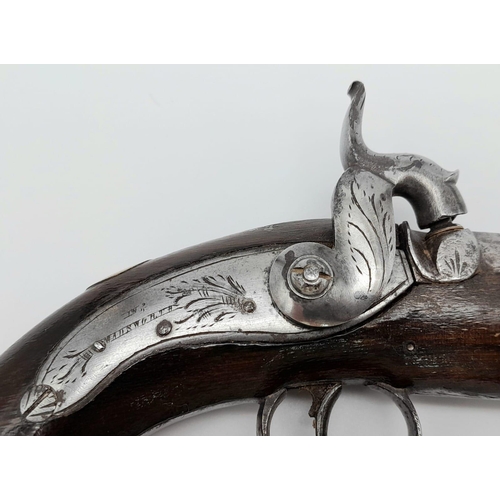 15 - A pair of Antique 54 Bore Percussion Travelling Pistols by Wadsworth of London.  4