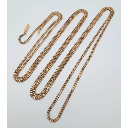 316 - A Vintage 9k Yellow Gold (tested) Rope Length Necklace. 
140cm. 18.4g total weight.