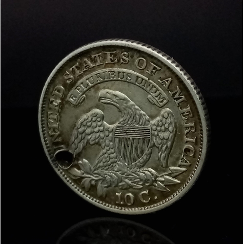 250 - An 1830 USA Silver 10 Cents (dime) Coin. Please see photos for conditions.