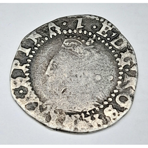 295 - A 1601 Elizabeth I Halfgroat Silver Coin. 7th issue, mm1.
S2586. Please see photos for conditions.