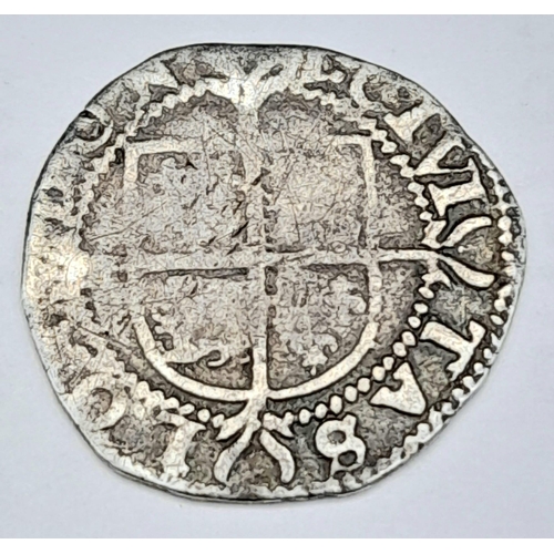 295 - A 1601 Elizabeth I Halfgroat Silver Coin. 7th issue, mm1.
S2586. Please see photos for conditions.