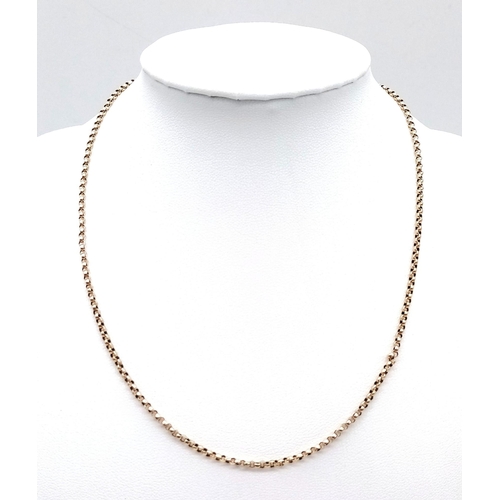 521 - A 9K Yellow Gold Circle Link Necklace. 41cm. 4.44g weight