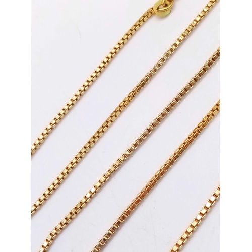 527 - A 14k Yellow Gold Link Necklace. 54cm. 7.61g weight