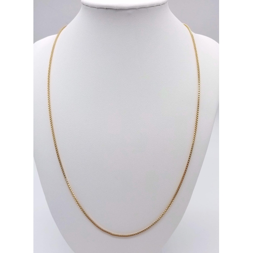 527 - A 14k Yellow Gold Link Necklace. 54cm. 7.61g weight