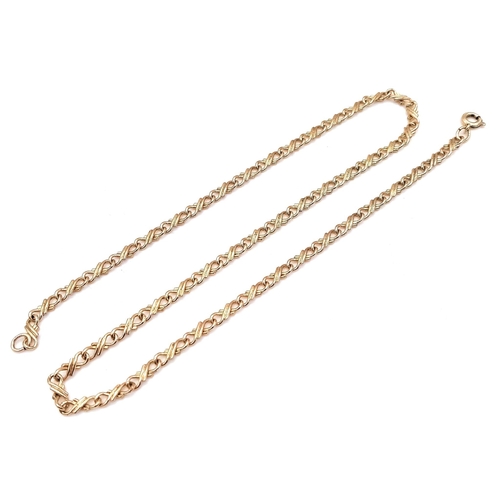 86 - A 9K Yellow Gold Link Necklace. 38cm. 6.23g weight.