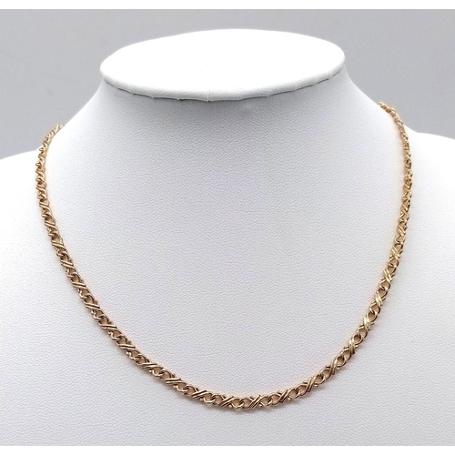 86 - A 9K Yellow Gold Link Necklace. 38cm. 6.23g weight.