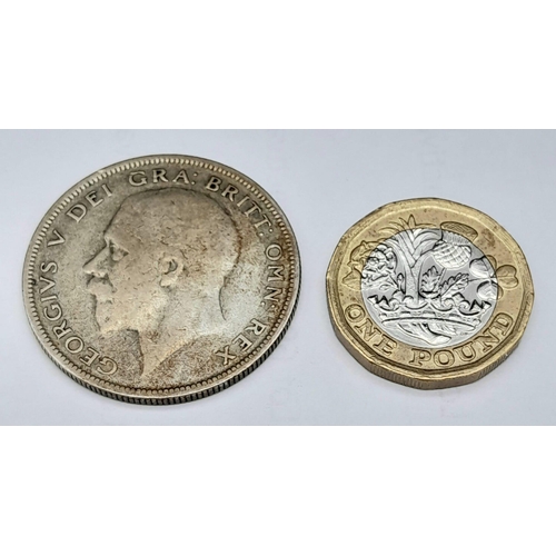 957 - A Scarce 1930 George V Half-crown Silver Coin. S4037. Please see photos for conditions.