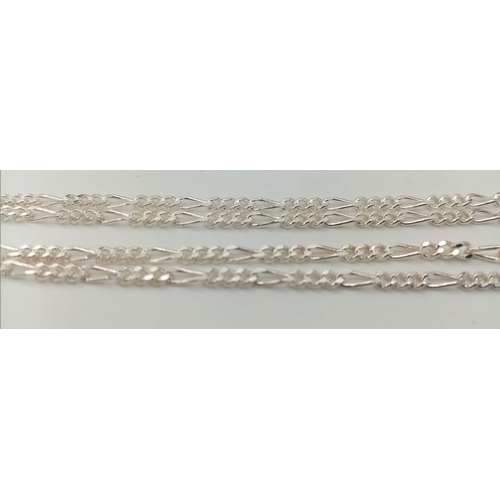 833 - A group of four sterling silver chain necklaces, different styles, all in excellent condition, total... 