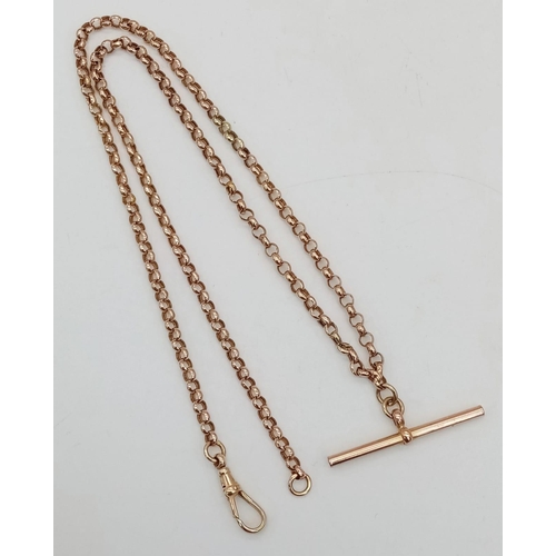 519 - A Beautiful 9K Yellow Gold Fob Chain or Necklace. 46cm. 5.72g weight.