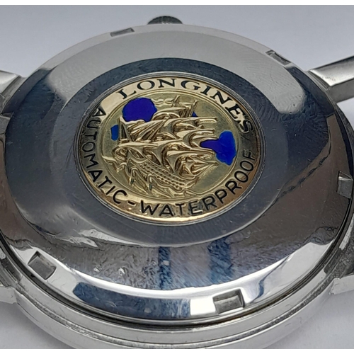 32 - A Rare Vintage Longine Automatic Flagship Watch. Not many of these were made with the date window at... 