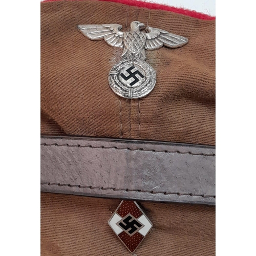 344 - 3 rd Reich Hitler Youth Motor Service Brance M1936 Visor Cap.