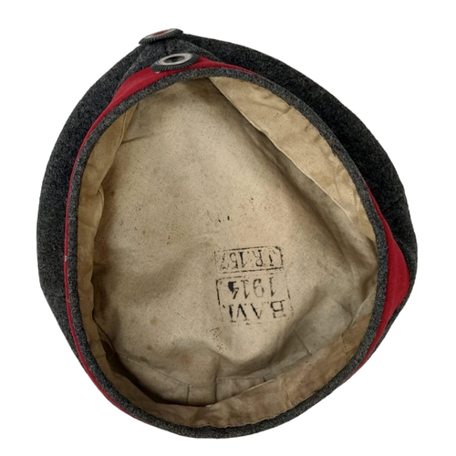 37 - WW1 1914 Dated Imperial German Feld Mütze Pork Pie Hat. Marked to the 157th (4th Silesian) Infantry ... 