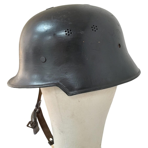 573 - Unknown WW2 German Factory Fire Helmet.