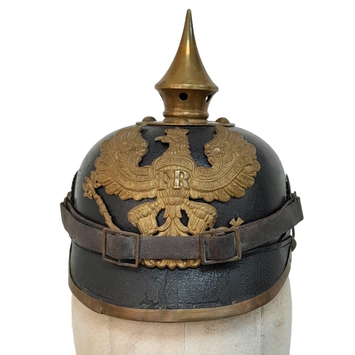 99 - WW1 Imperial German Model 1895 Enlisted Mans/Nco’s Pickelhaube. Dated 1896 with markings to the 69 t... 