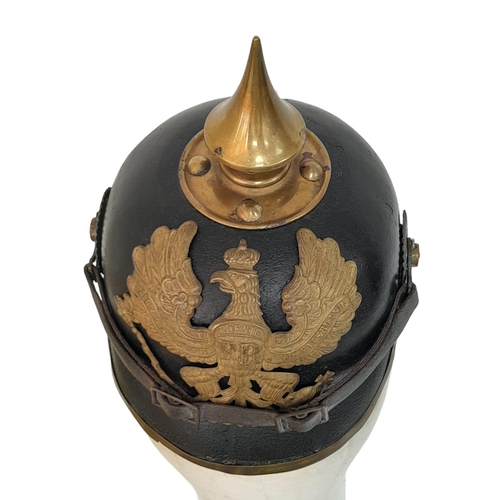 99 - WW1 Imperial German Model 1895 Enlisted Mans/Nco’s Pickelhaube. Dated 1896 with markings to the 69 t... 