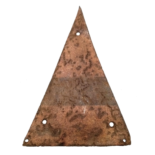 685 - Rare WW2 German Luftwaffe Africa Corps Metal Camp Marker Pennant. Found in North Africa.