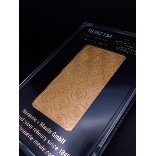 18 - A 100grm 24K GOLD INGOT ENCASED IN PRESENTATION PACK AS NEW.