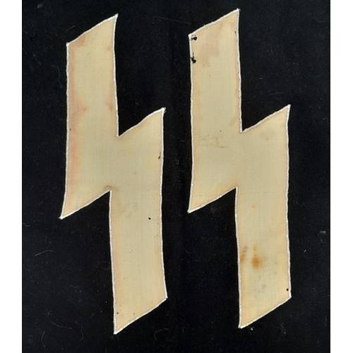 30 - 3 rd Reich Netherland Waffen SS Trumpet Banner. Dutch attic find. A little moth nipping here and the... 