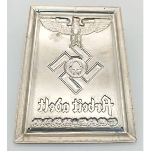 351 - 3 rd Reich Cased R.A.D Award Plaque.