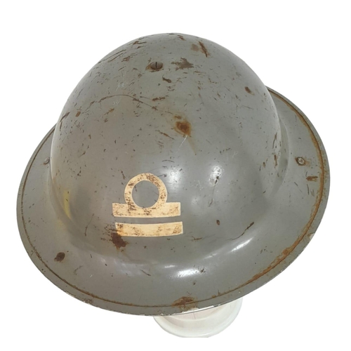 428 - WW2 Canadian Naval Helmet. Maker: Aluminium Goods Co. Toronto. Dated 1941.