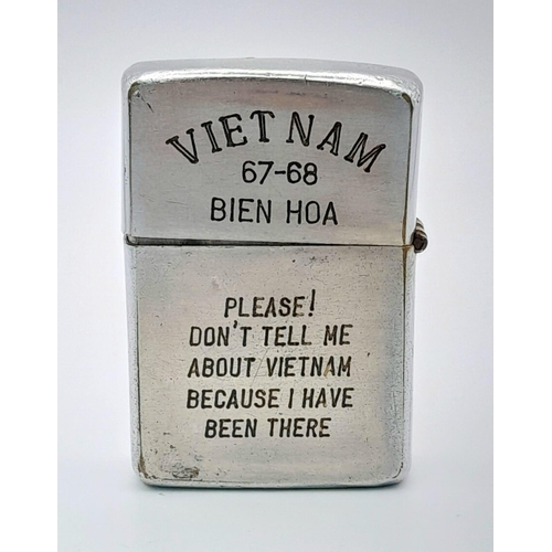 481 - Vietnam War Era Zippo Lighter. 1967 Date Coded Base. Mainland UK Shipping Only.