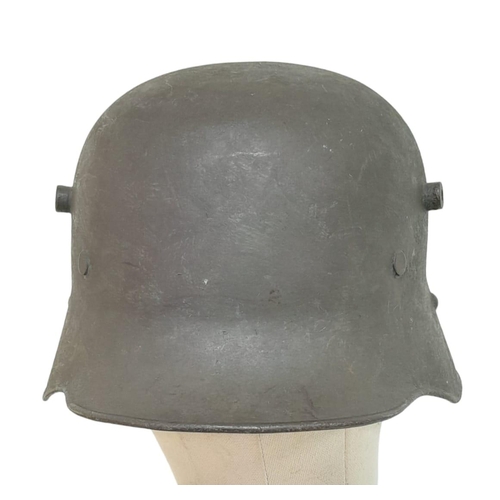 542 - WW1 German M18 Stahlhelm Helmet and Liner.