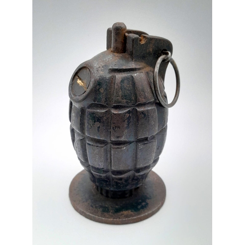 615 - INERT n0 36 Mills Grenade Dated 1918 with a Gas Check Plate. Mainland UK Shipping Only.