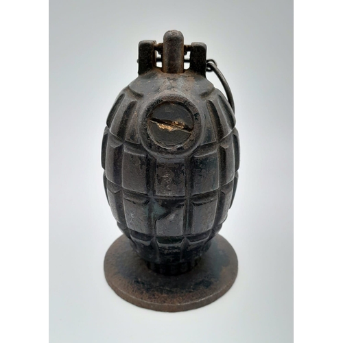 615 - INERT n0 36 Mills Grenade Dated 1918 with a Gas Check Plate. Mainland UK Shipping Only.