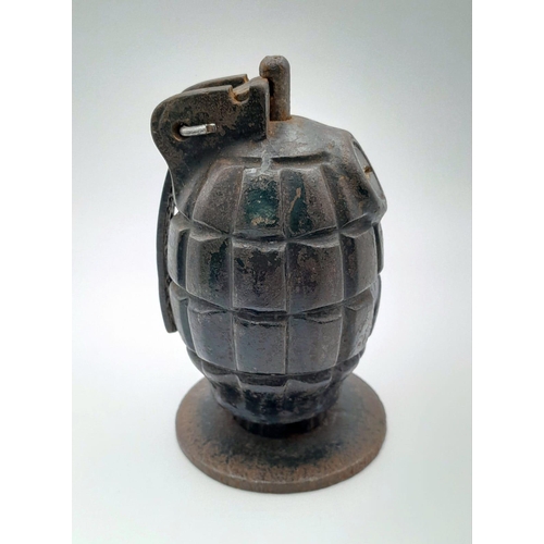 615 - INERT n0 36 Mills Grenade Dated 1918 with a Gas Check Plate. Mainland UK Shipping Only.