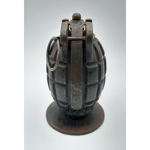 615 - INERT n0 36 Mills Grenade Dated 1918 with a Gas Check Plate. Mainland UK Shipping Only.