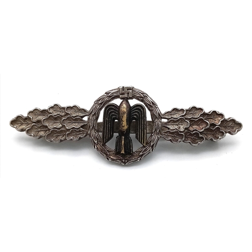 622 - WW2 German Luftwaffe Silver Grade Bomber Pilots Clasp.