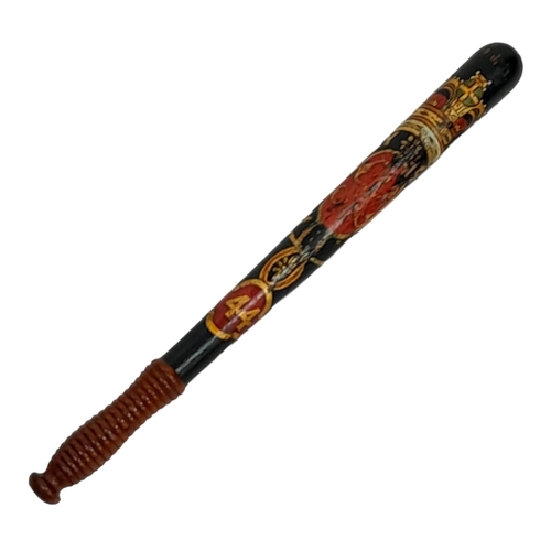 636 - Victorian Painted Kirkcaldy Police Truncheon.