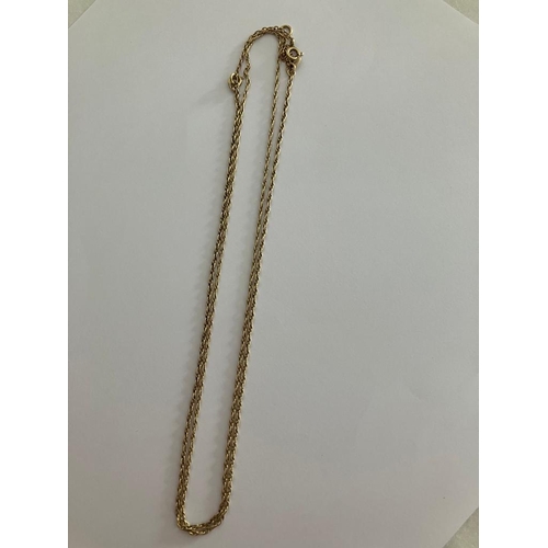 91 - Extremely long 9 carat GOLD CHAIN NECKLACE Complete with 9ct Gold safety chain. Full UK hallmark. Fu... 