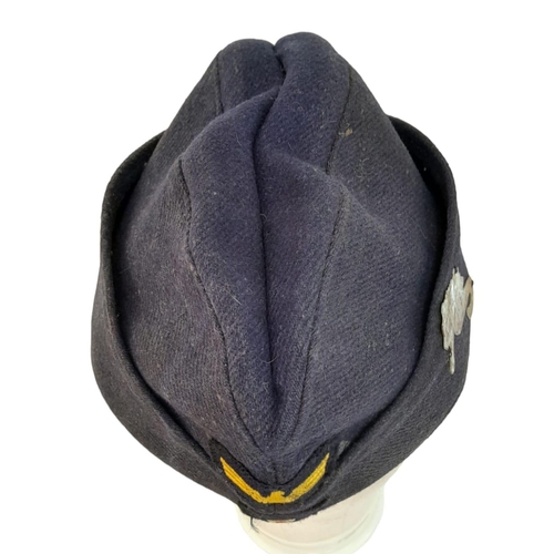 194 - WW2 German Kriegsmarine Enlisted Man’s Side Cap with U-Boat Flotilla Insignia.