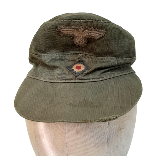 293 - WW2 German Africa Corps M41 Field Cap. A real “Been There” item.