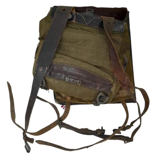 538 - WW2 German 1942 Dated Tournister “Pony” Backpack. These were favored by the Hitler Youth.