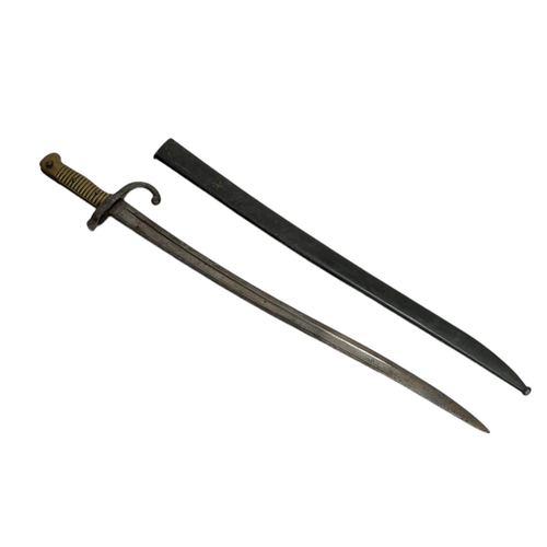 580 - WW1 French 1866 Model Chassepot Sword Bayonet.